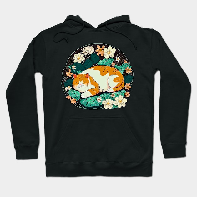 Sleepy Tropical Kitty Hoodie by Kona Cat Creationz